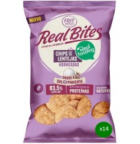 Real Bites Chips de Lentejas Pimienta y Sal Caja 14 Unidades