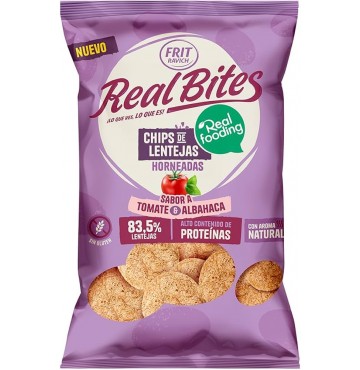 Real Bites Chips de Lentejas Tomate y Albahaca